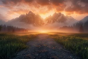 Magisches Lichtspiel in den Dolomiten