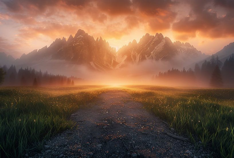 Magisches Lichtspiel in den Dolomiten von fernlichtsicht