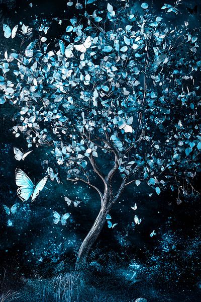 Silver tree with butterflies by Art & Soul Creations