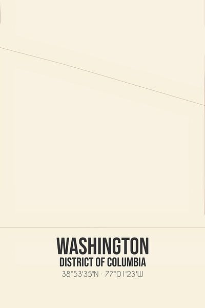 Carte ancienne de Washington (District de Columbia), Etats-Unis. par Affiches de lieux