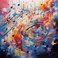 Musical notes abstract