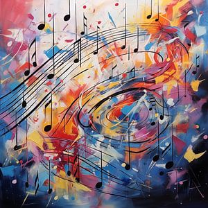 Musical notes abstract by The Xclusive Art