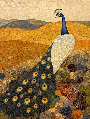 Peacock | Peacock in Yellow Hills