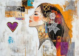 Heitere Frau von Blickfänger Gemälde