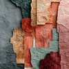 Stone Collage — Geometric Abstract Earthy by Beeld Creaties Ed Steenhoek | Photography and Artificial Images
