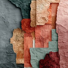 Collage de pierres — Géométrique abstrait Terreux sur Beeld Creaties Ed Steenhoek | Photographie et images artificielles