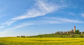 Schinkelturm & nieuwe vuurtoren bij Kaap Arkona, koolzaadveld van GH Foto & Artdesign