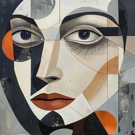 Abstract portrait of a woman by Poster Art Shop