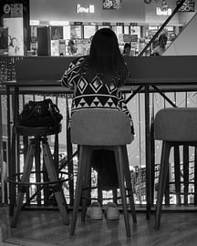 A moment alone amidst the hustle and bustle
