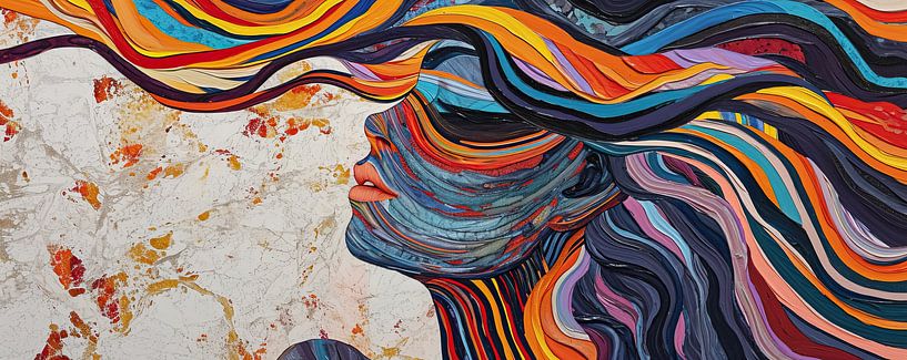 Dynamisch Vrouw Silhouet van De Mooiste Kunst