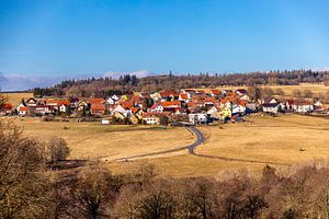 Kleine Winterwanderung an einen wunderschönen Sonnentag entlang der ehemaligen Grenze zwischen Thüringen, Hessen & Bayern - Fladungen - Rhön - Deutschland