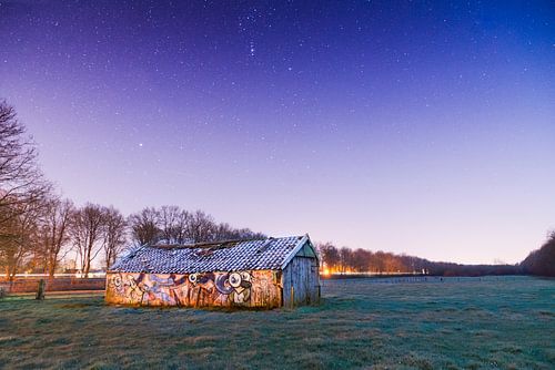 Sterrenhemel natuur landschap bij Overberg, Veenendaal von Jeroen Bos