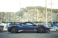 Ferrrari 488 Pista Piloti im Haven von Monaco von Joost Prins Photograhy Miniaturansicht