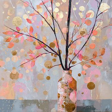 Branche de Noël étincelante dans un vase