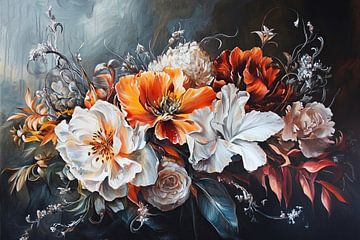 Blumen | Dunkle Blume von ARTEO Gemälde