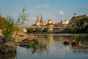 Regensburg, Deutschland, schöner Sonnenuntergang von Martin Podt