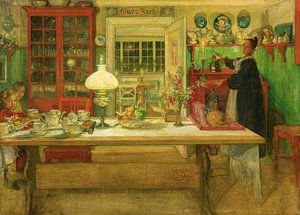 Carl Larsson,Vorbereitung auf ein Spiel, Familie