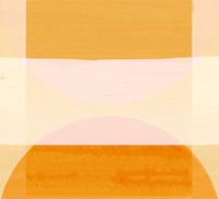 Abstract yellow Bauhaus shapes