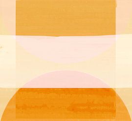 Abstrakte Gelbe Bauhaus Formen von FRESH Fine Art