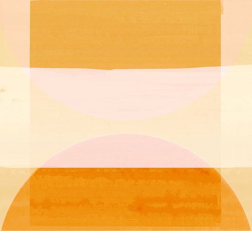 Abstracte gele Bauhaus-vormen van FRESH Fine Art
