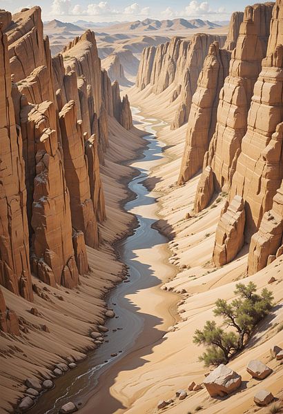 Yolyn Am dans le désert de Gobi par Fukuro Creative