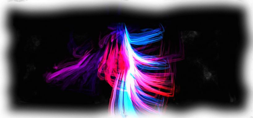 Abstract rouge blanc bleu par Maurice Dawson