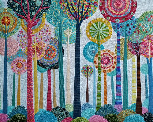 Playful Colors in a Forest Scene
