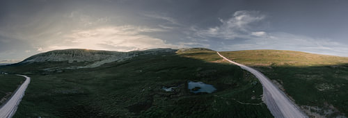 An atmospheric photo print of the Nipfjället nature reserve near Idre in summer