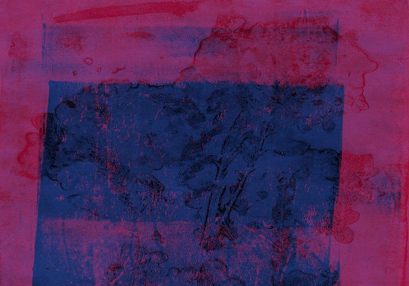 Rot, blau, lila abstrakte botanische Kunst. von Dina Dankers