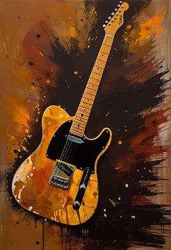 Elektrische gitaar abstracte kunst van MIROKKU