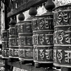 Gebedsmolens in Nepal by JPWFoto