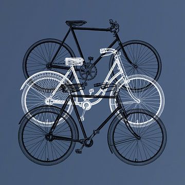 Meyers Bikes – on blue version by Marja van den Hurk