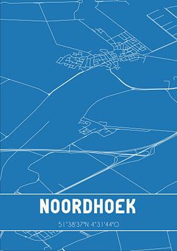 Blauwdruk | Landkaart | Noordhoek (Noord-Brabant) van Rezona