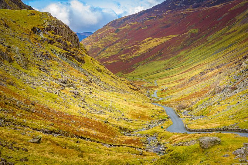 Valley in autumn colours, Lake district, Great Britain by Rietje Bulthuis