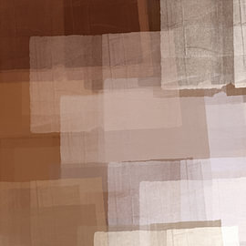 Taupe, Braun, Weiß. Abstrakte Malerei in Erdtönen. 2er-Set. Nr. 1 von Abstrakte minimalistische Kunst