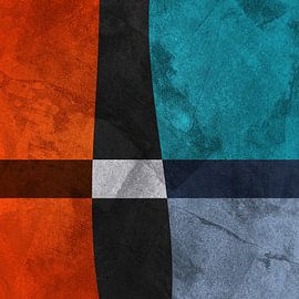Moderne Abstrakte Organische Geometrische Farbkunst von Online Arts