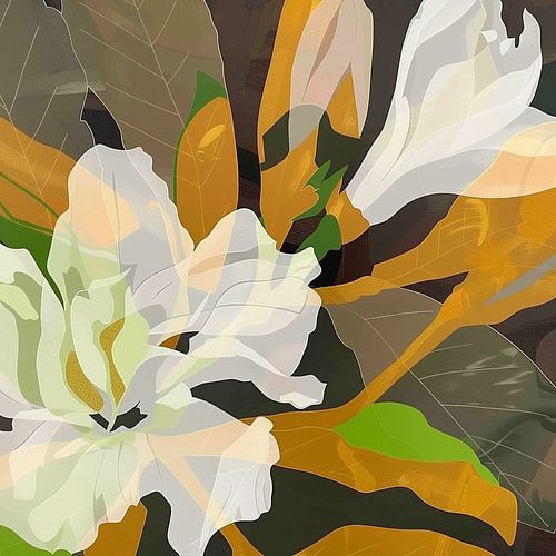 Subtil équilibre entre abstraction et réalisme dans les fleurs