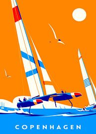 Orange Sailing in Copenhagen by Art Kingdom