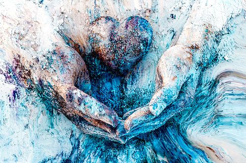 Beschermende handen met hart