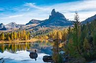 Mountain lake in autumn by Menno van der Haven thumbnail