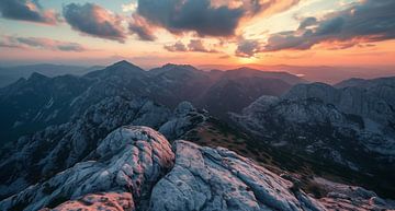 Fantastische Bergwelt von fernlichtsicht