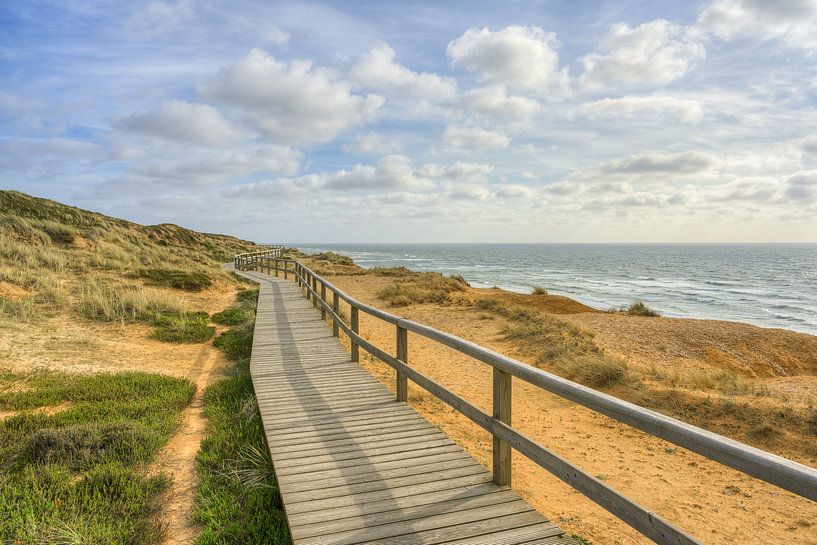 Passerelle de Sylt à Kampen sur la falaise rouge par Michael Valjak