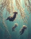 Jellyfish flora: Fluid Elegance by Surreal Media thumbnail