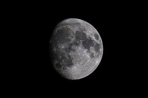Moon with a clearly visible moon surface