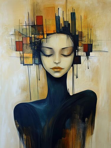Abstraktes Frauenporträt