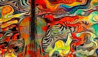 Abstract music picture with violin