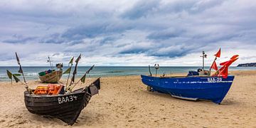 Fishing boats in Baabe on Rügen by Werner Dieterich