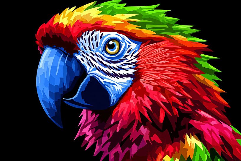 Perroquet coloré art numérique par Imperial Art House