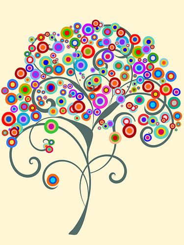 Gekleurde boom