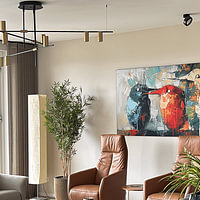 Klantfoto: Het Debat van Abstract Schilderij, als ArtFrame